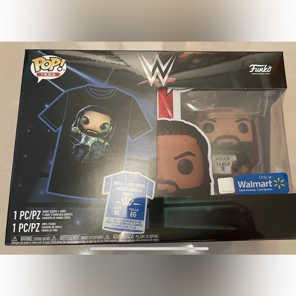Funko Pop Tees WWE Roman Reigns Funko & Shirt Combo Size XL Walmart exclusive